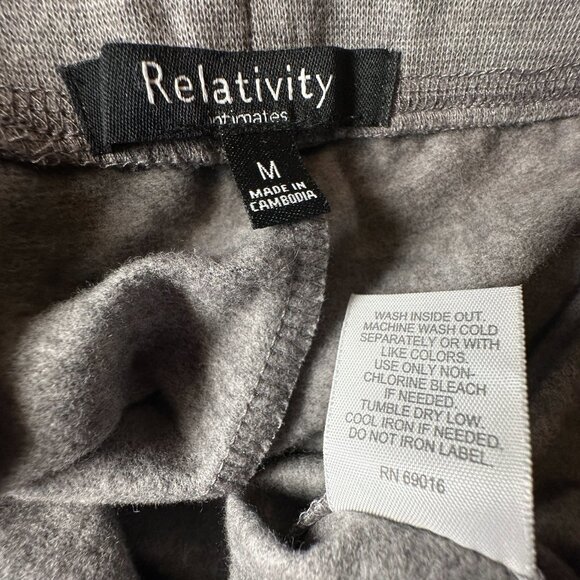 Relativity 2-Piece Black & Gray Pajama Set Women’s Medium - Picture 9 of 11